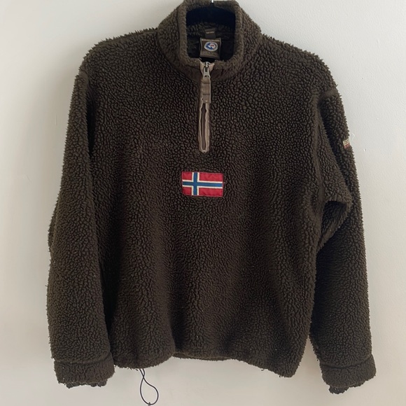 Napapijri Tops - Napapijri Geographic Fleece Half Zip